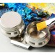 Stainless Steel Drum Painting Palette Oil Paint Pot Double Hole Dipper Easy Clean